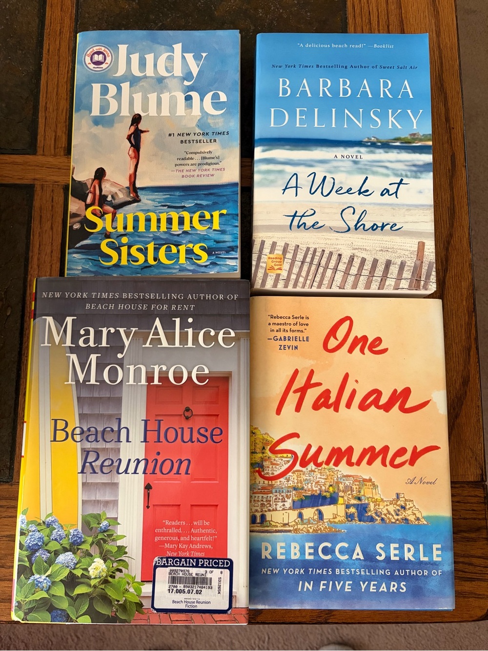 Assorted Summer Beach Novels - Multi-Color Paperback Book Set